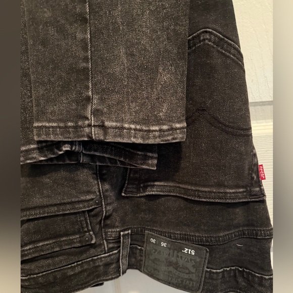 Levi's 512 Slim Taper Jeans - Acid Wash Black - Picture 2 of 2